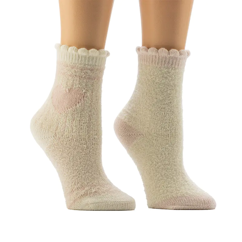 Những đôi tất ấm cúng ở nhà của phụ nữ Scalop Welt Jacquard